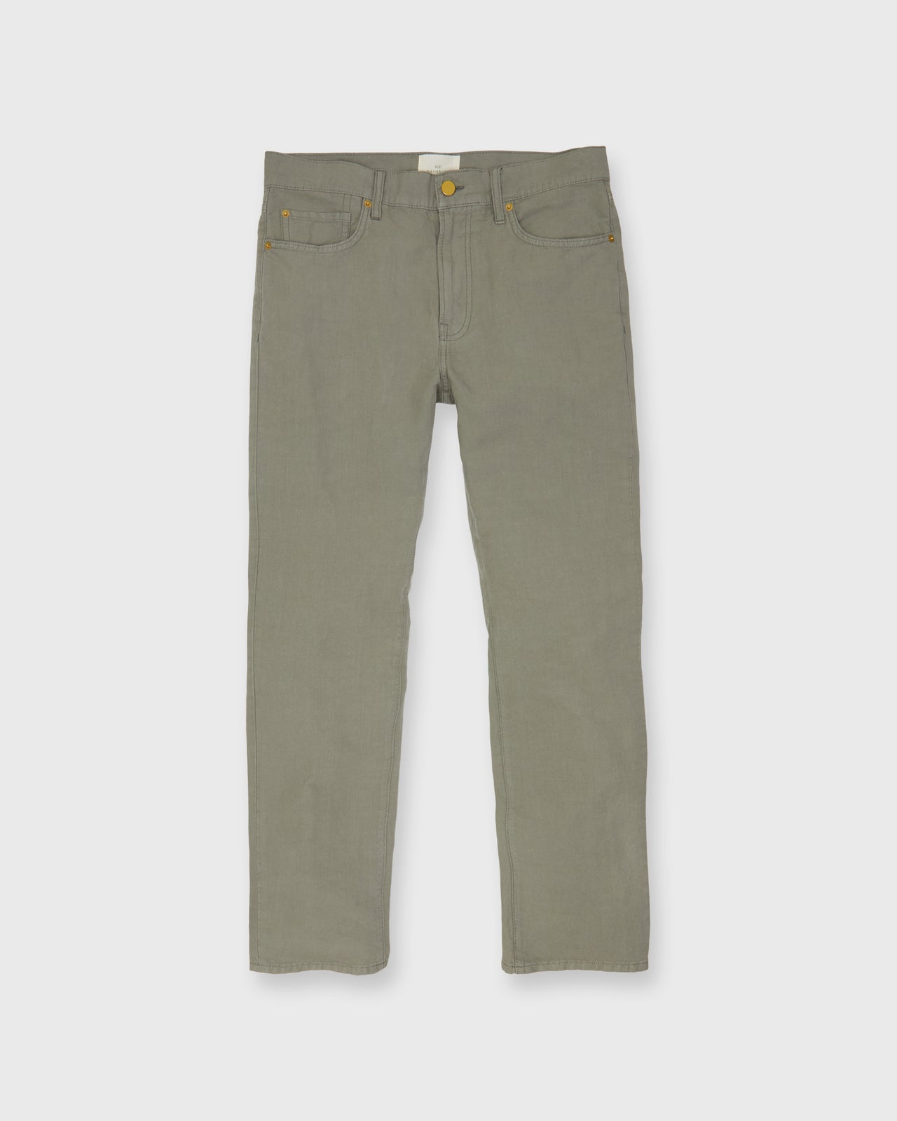 Slim Straight 5-Pocket Pant in Sage Canapa Canvas