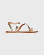 Load image into Gallery viewer, Diagonal Strap Sandal in Platino Leather
