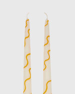 Load image into Gallery viewer, Hand-Painted Taper Candles (Set of 2) in Marigold
