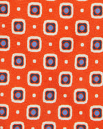 Load image into Gallery viewer, Silk Print Tie in Melon/Blue/Bone Square
