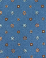 Load image into Gallery viewer, Silk Print Tie in Reversed Navy Multi Flower
