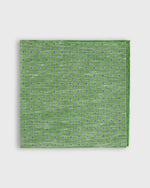 Load image into Gallery viewer, Hand-Rolled Linen/Cotton Print Pocket Square in Clover/Pale Pink Flower
