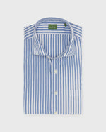 Load image into Gallery viewer, Spread Collar Sport Shirt in Ink Stripe Chambray
