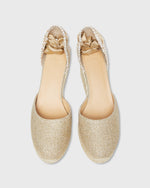 Load image into Gallery viewer, Low Carina Espadrille in Metallic Gold Canvas
