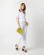 Load image into Gallery viewer, Lemon Beaded Clutch in Yellow/Green

