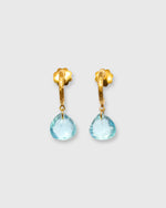Load image into Gallery viewer, Ava Hoop Earrings in Milky Aquamarine
