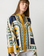 Load image into Gallery viewer, Foulard Shirt in Blue Mudejar Placée Silk Twill
