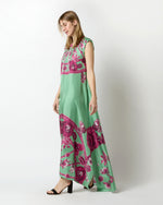Load image into Gallery viewer, San Carlo Dress in Aquamarine Zodiac Placée Silk Twill
