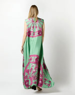 Load image into Gallery viewer, San Carlo Dress in Aquamarine Zodiac Placée Silk Twill
