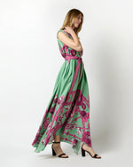 Load image into Gallery viewer, San Carlo Dress in Aquamarine Zodiac Placée Silk Twill
