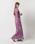 Load image into Gallery viewer, Long Sleeve Swing Dress in Aquamarine Zodiac Placée Viscose Sablé
