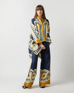 Load image into Gallery viewer, Foulard Shirt in Blue Mudejar Placée Silk Twill
