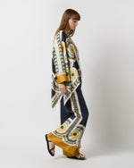 Load image into Gallery viewer, Palazzo Pant in Blue Mudejar Placée Silk Twill
