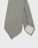 Load image into Gallery viewer, Silk Print Tie in Peach/Green/Bone Chain
