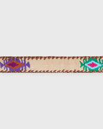Load image into Gallery viewer, 1.5" Hand-Loomed Belt in Natural/Pink Tribal
