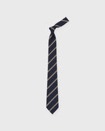 Load image into Gallery viewer, Silk Woven Tie in Navy/Melon/Sky Multi Stripe
