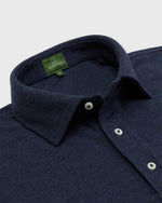 Load image into Gallery viewer, Long-Sleeved Polo in Heather Denim Pima Pique
