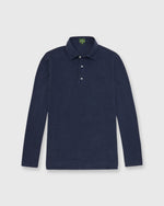 Load image into Gallery viewer, Long-Sleeved Polo in Heather Denim Pima Pique
