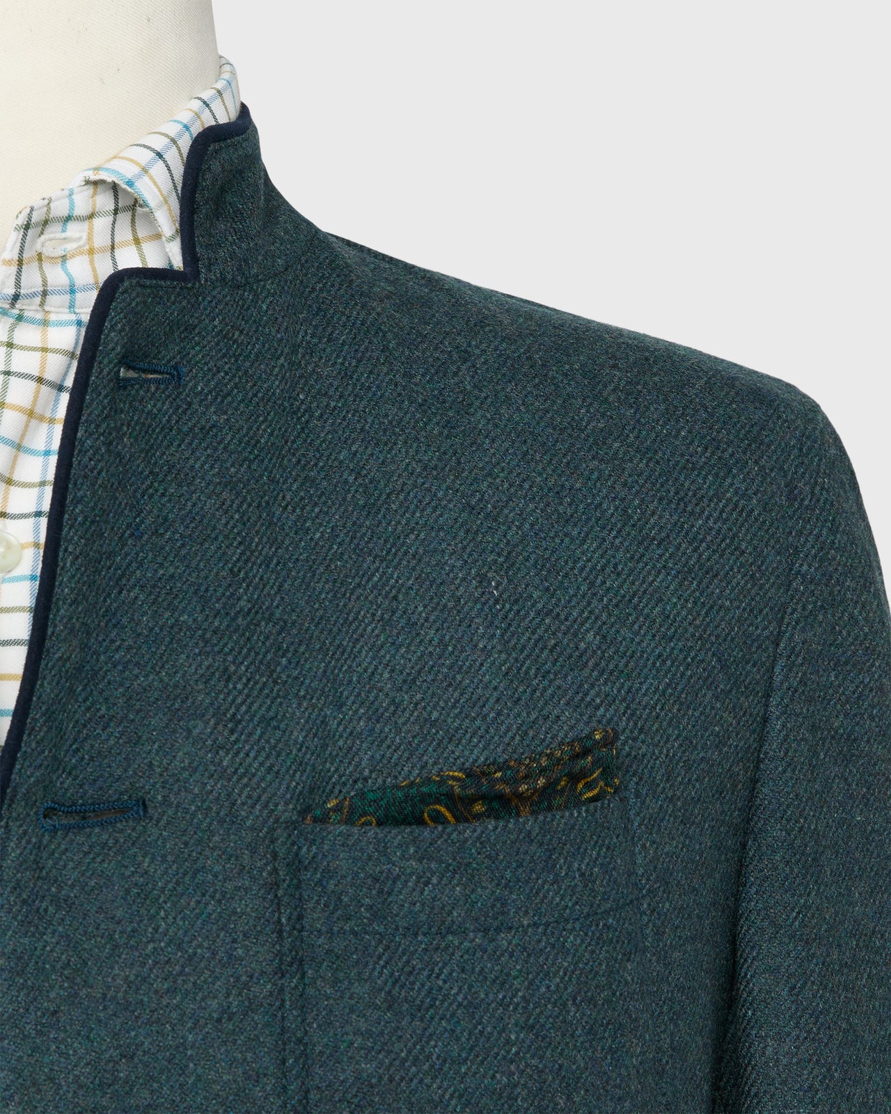 Tyrolean Jacket in Sea Moss Wool Twill