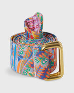 Load image into Gallery viewer, D-Ring Belt in Blue Adelphi Voyage Liberty Print
