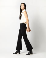 Load image into Gallery viewer, Lara Knit Flare Cropped Pant in Black Supima Cotton
