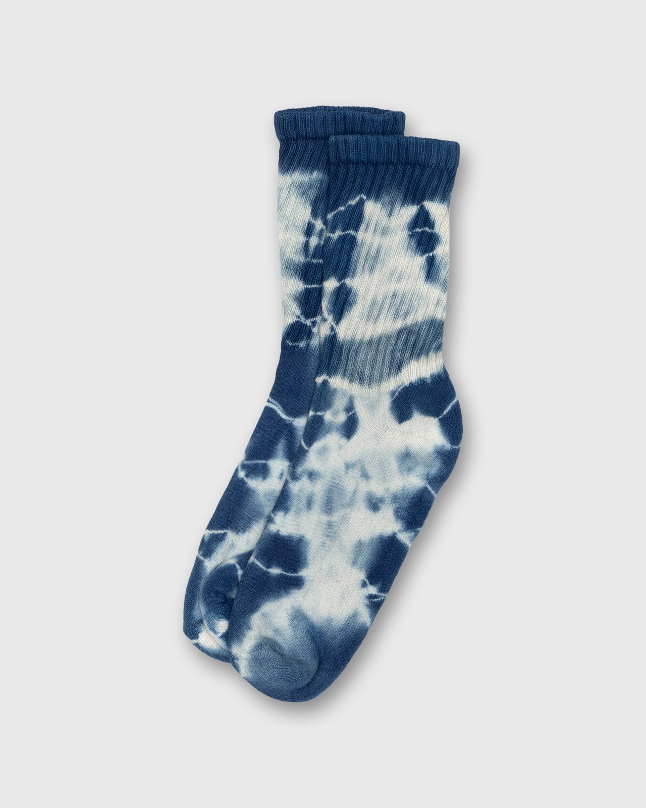 Indigo Dyed Retro Socks in Indigo