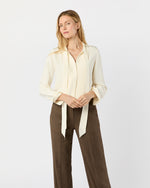 Load image into Gallery viewer, Marigold Blouse in Ivory Silk Crepe de Chine
