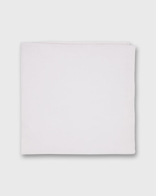 Hand-Rolled Cotton Pocket Square in Pale Pink Poplin