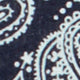 Hand-Rolled Cotton Print Pocket Square in Navy/White Paisley