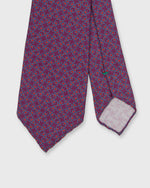 Load image into Gallery viewer, Silk Print Tie in Berry/Lilac/Coral Tab
