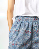 Load image into Gallery viewer, Pajama Pant in Blue Multi Strawberry Thief Liberty Fabric
