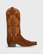 Load image into Gallery viewer, Tammy Cowboy Boot in Light Brown Suede
