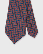 Load image into Gallery viewer, Silk Print Tie in Rose/Mid Blue/Blue Foulard
