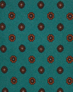 Load image into Gallery viewer, Silk Print Tie in Sage/Umber/Brown Flower

