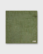 Load image into Gallery viewer, Wool/Silk Print Pocket Square in Fern/Gold Foulard
