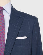 Load image into Gallery viewer, Virgil No. 3 Suit in Char Blue/Sky Windowpane Plainweave
