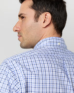 Load image into Gallery viewer, Button-Down Sport Shirt in Blue/Navy Tattersall Oxford
