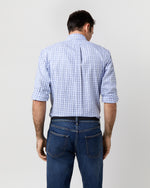 Load image into Gallery viewer, Button-Down Sport Shirt in Blue/Navy Tattersall Oxford
