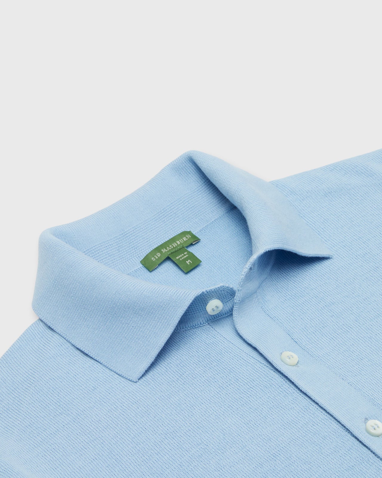 Rally Polo Sweater in Light Blue Cotton