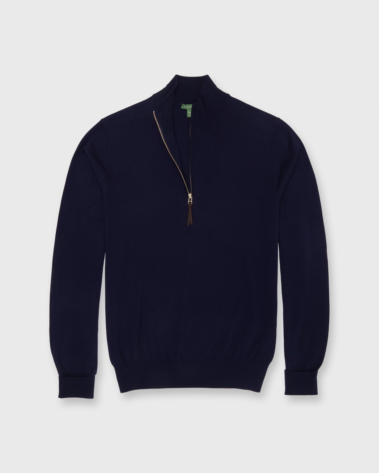Half-Zip Sweater in Navy Escorial Wool