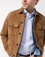 Load image into Gallery viewer, Work Jacket in Tobacco Suede
