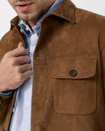 Load image into Gallery viewer, Work Jacket in Tobacco Suede
