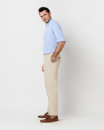 Load image into Gallery viewer, Knit Button-Down Popover Shirt in Sky Oxford Pima Pique
