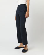 Load image into Gallery viewer, Fayette Flare Cropped Pant in Navy Stretch Twill
