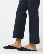 Load image into Gallery viewer, Fayette Flare Cropped Pant in Navy Stretch Twill
