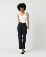 Load image into Gallery viewer, Fayette Flare Cropped Pant in Navy Stretch Twill
