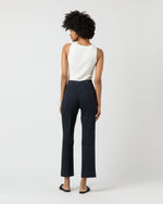 Load image into Gallery viewer, Fayette Flare Cropped Pant in Navy Stretch Twill
