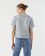 Load image into Gallery viewer, Short-Sleeved Chelsea Jacket in Blue Summer Tweed
