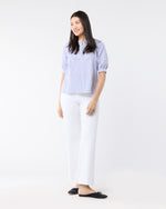 Load image into Gallery viewer, Selina Top in Blue/White Stripe Pinpoint
