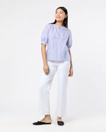 Load image into Gallery viewer, Selina Top in Blue/White Stripe Pinpoint
